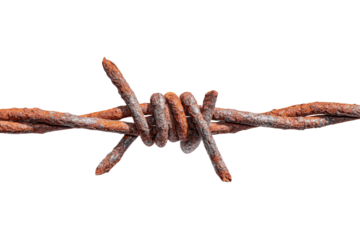 Close-up of rusted barbed wire (1)