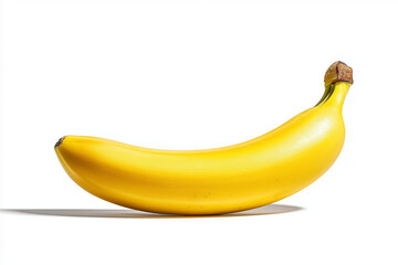 Yellow banana fruit isolated on clean white background