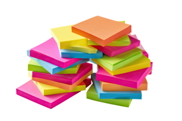 Stack of colorful sticky notes (5)