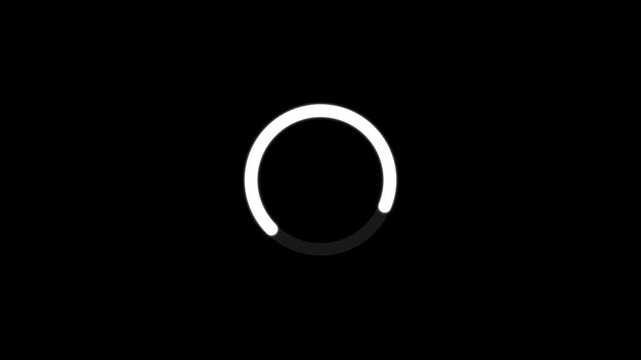 Circle loading animation. Progress bar , Waiting Spinning , Loading concept.loading and buffering icon animation-looped , 4k loading animation video