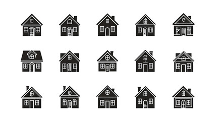 set of house icons