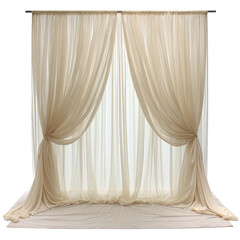 Cream-colored sheer curtains