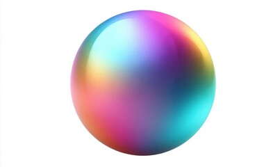 Colorful sphere on white background
