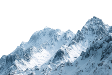 Snowy mountain peaks rise against a dark sky