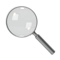 Magnifying Glass: Explore Details with Precision and Clarity, Enhancing Vision for a Transparent Background.