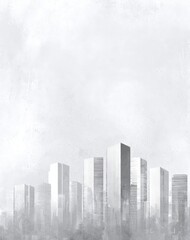 Fototapeta premium Neo-Tokyo Horizon A Glimpse into 2147