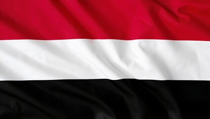 Naklejka premium waving national flag of Yemen