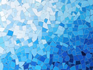 clear pixel visual of Ombre blue mosaic patterned background vector