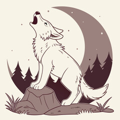 Moon Howler Little Wolf Logo
