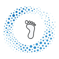 Minimalist vector illustration of a human footprint, clean and modern design, smooth curves, simple details, scalable for logos, posters, and icons. Isolated on a white background.