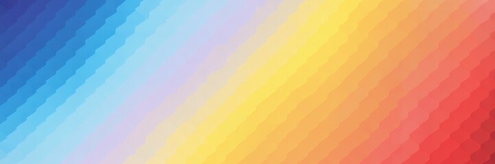 Vibrant pixelated gradient of blue yellow and red colors