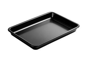 Empty black rectangular baking pan
