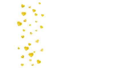 Heart Background. Abstract Sparkle For Discount. Graphic Frame. Gold Retro Wallpaper. Romance Concept For Party. Yellow Special Border. Golden Heart Background.