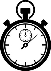 Modern stopwatch icon symbolizing precise time management and urgent deadlines for business success