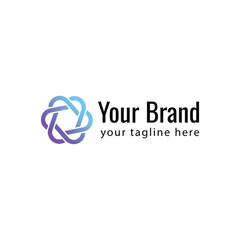 Minimalist and modern abstract logo design with gradient colors for startup and corporate business, isolated on white background