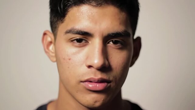 Close-up portrait of a young man