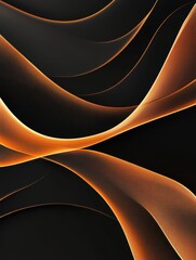 ultra HD visual of Abstract blackground orange color curve with modern line and shape