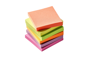 Stack of colorful sticky notes