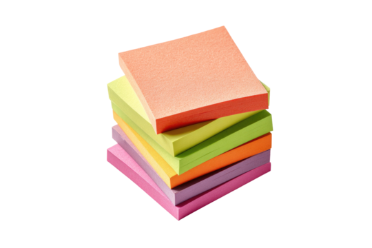 Stack of colorful sticky notes