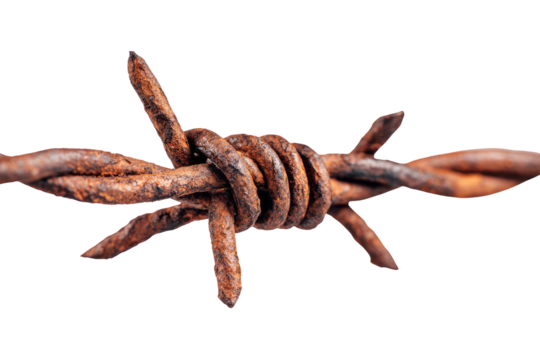 Close-up of rusty barbed wire (1)