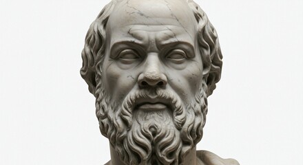Gray Marble Socrates Bust – Studio Shot