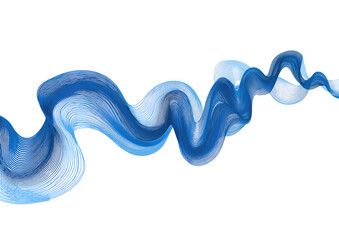 Abstract flowing blue ribbon