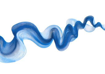 Abstract flowing blue ribbon