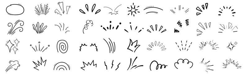 Scribble sketch line element in hand drawn black marker, pencil stroke style. Decorative curve arrow, underline, scribble doodle scratch design elements. Vector illustration © MR.AK