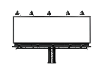 Obraz premium Blank billboard with spotlights, dark background