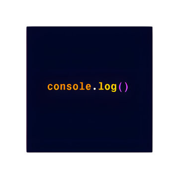 JavaScript console log code snippet on dark background