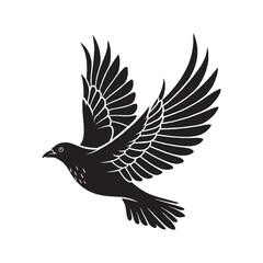 Flying Birds Silhouette Vector Illustration