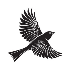 Flying Birds Silhouette Vector Illustration