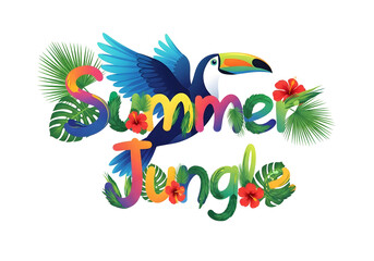 Obraz premium A wild green macaw on a tropical branch in the jungle, with vibrant plumage and a sharp beak