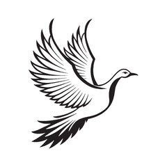Flying Birds Silhouette Vector Illustration