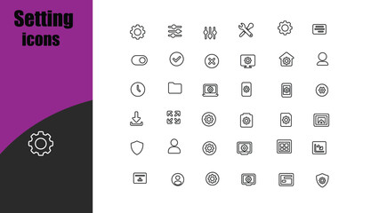 Setting icons