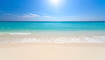 Fototapeta premium Pristine beach scene under a vibrant sky (3)