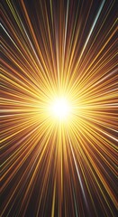Obraz premium Radiant Burst of Light Streams: An Abstract Exploration of Energetic Emanation and Luminous Expansion