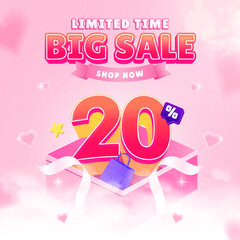 Discount big sale 20% off background