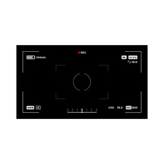 Fototapeta premium Modern Camera Viewfinder Recording Screen.