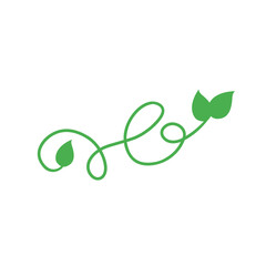 swirl fresh leaf ornament