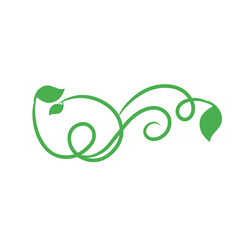 swirl fresh leaf ornament