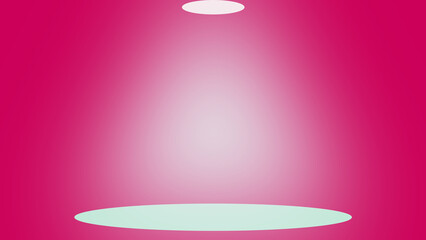 Pink Gradient Background with Spotlight and Platform: Minimalist Product Display Mockup for Feminine Branding