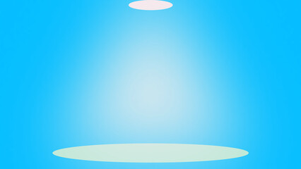 Serene Blue Gradient Background:  Soft Light, Empty Platform, Product Display, Minimalist Design, Clean Aesthetic, Ideal for Mockups, Presentations, and Branding.