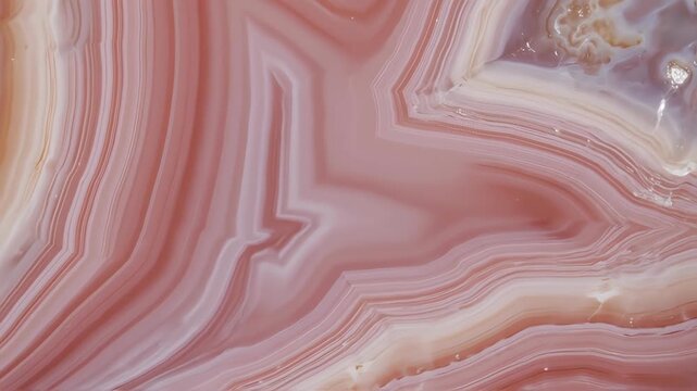Abstract close-up of a pinkish-beige agate stone