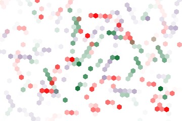 background white red green purple motif 
