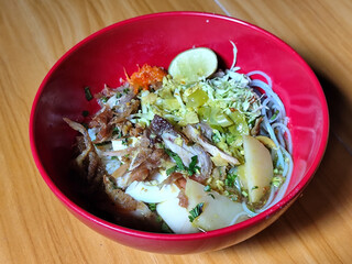 Soto Ayam in Indonesia. Soto ayam is a traditional Indonesian dish that uses ingredients such as...