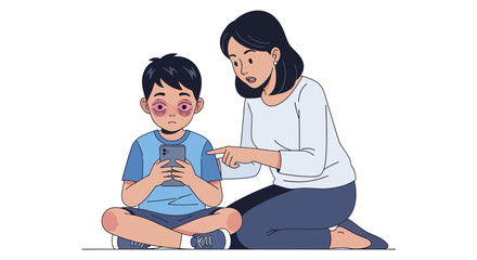 Concerned Mother Addresses Childs Smartphone Addiction.