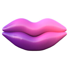 Modern Glossy Gradient Lips Expression Fashion Beauty Sign Icon