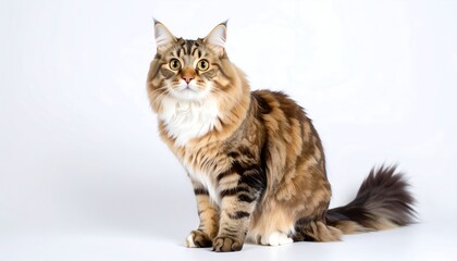 Obraz premium A Maine Coon cat in a studio setting