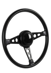 Obraz premium Isolated Black Steering Wheel on Transparent Background Photo